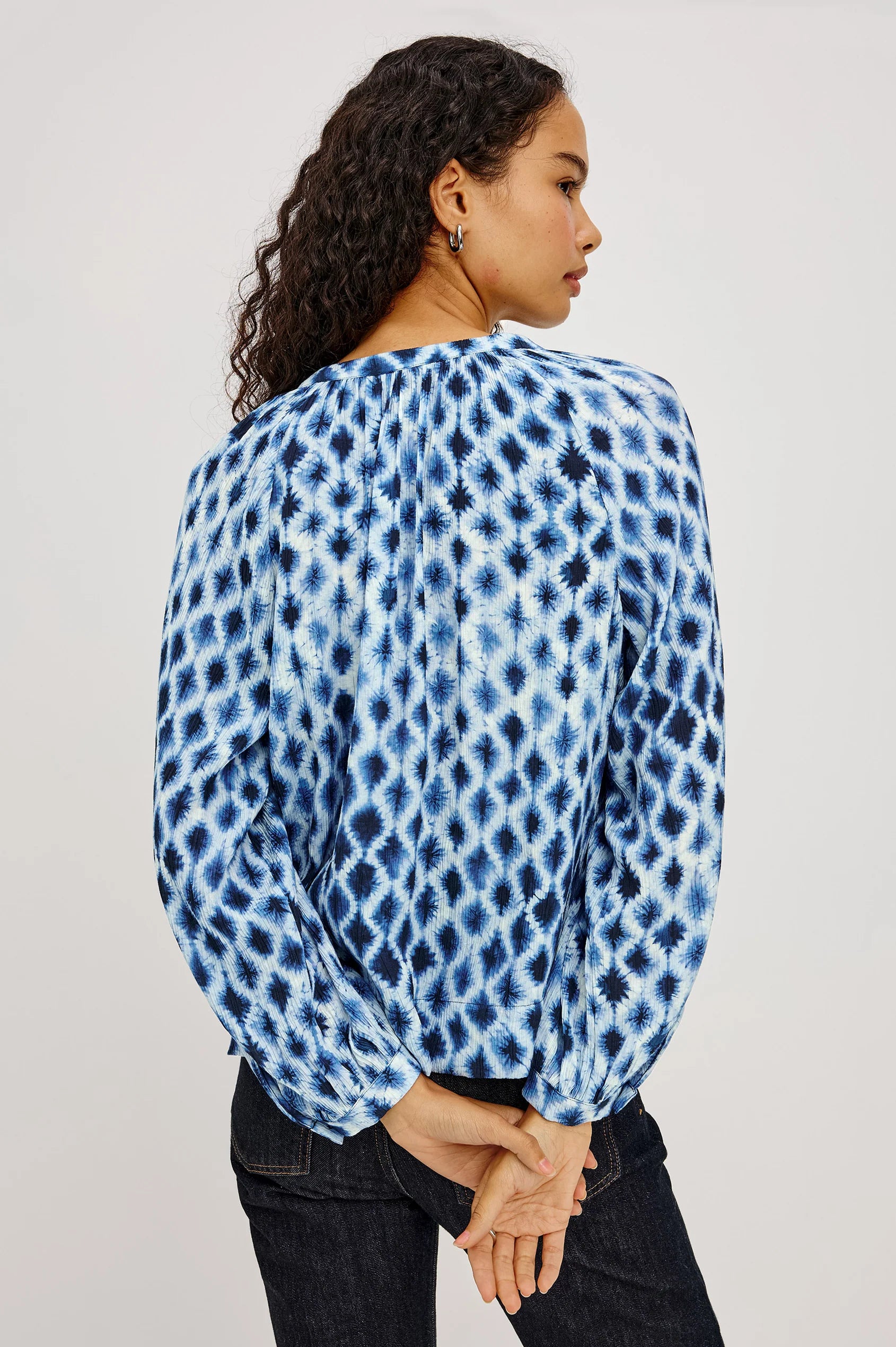 Rails - Saint Shirt - Sapphire Blue Shibori