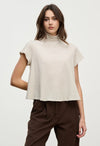 Velvet - Savi - Cotton Slub Top in Cookie