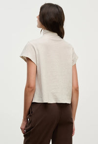 Velvet - Savi - Cotton Slub Top in Cookie