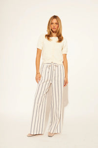 John + Jenn - Sorrel -  Short Sleeve Cardigan in Dove