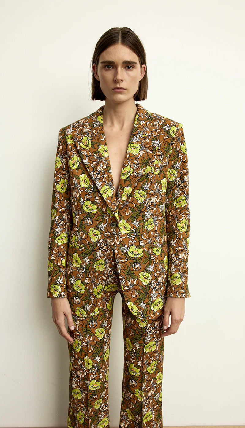 Smythe - 90's Blazer in Chartreuse Floral