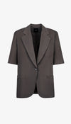 Smythe - Short Sleeve Oversized Blazer in Mink