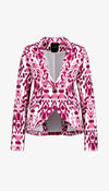 Smythe - One Button Blazer in Raspberry Jacquard