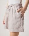 Splendid - Cella Jane Collection - Poplin Stripe Short in Wood/White