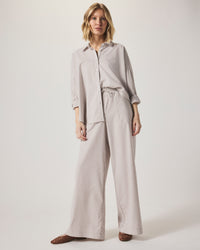 Splendid - Cella Jane Collection - Poplin Stripe Pant in Wood/White