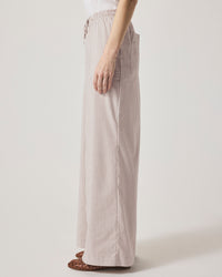 Splendid - Cella Jane Collection - Poplin Stripe Pant in Wood/White