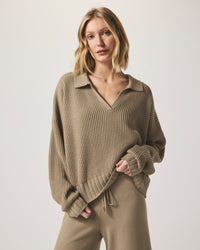 Splendid - Cella Jane Collection - Polo Sweater in Wood