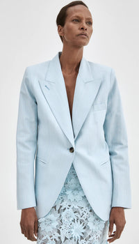 Smythe - Applique Pencil Skirt in Robins Egg