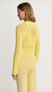 Smythe - Crochet Cardigan in Yellow