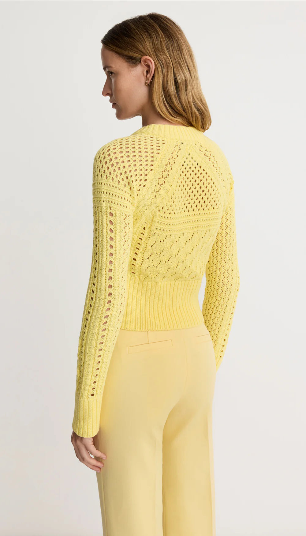 Smythe - Crochet Cardigan in Yellow