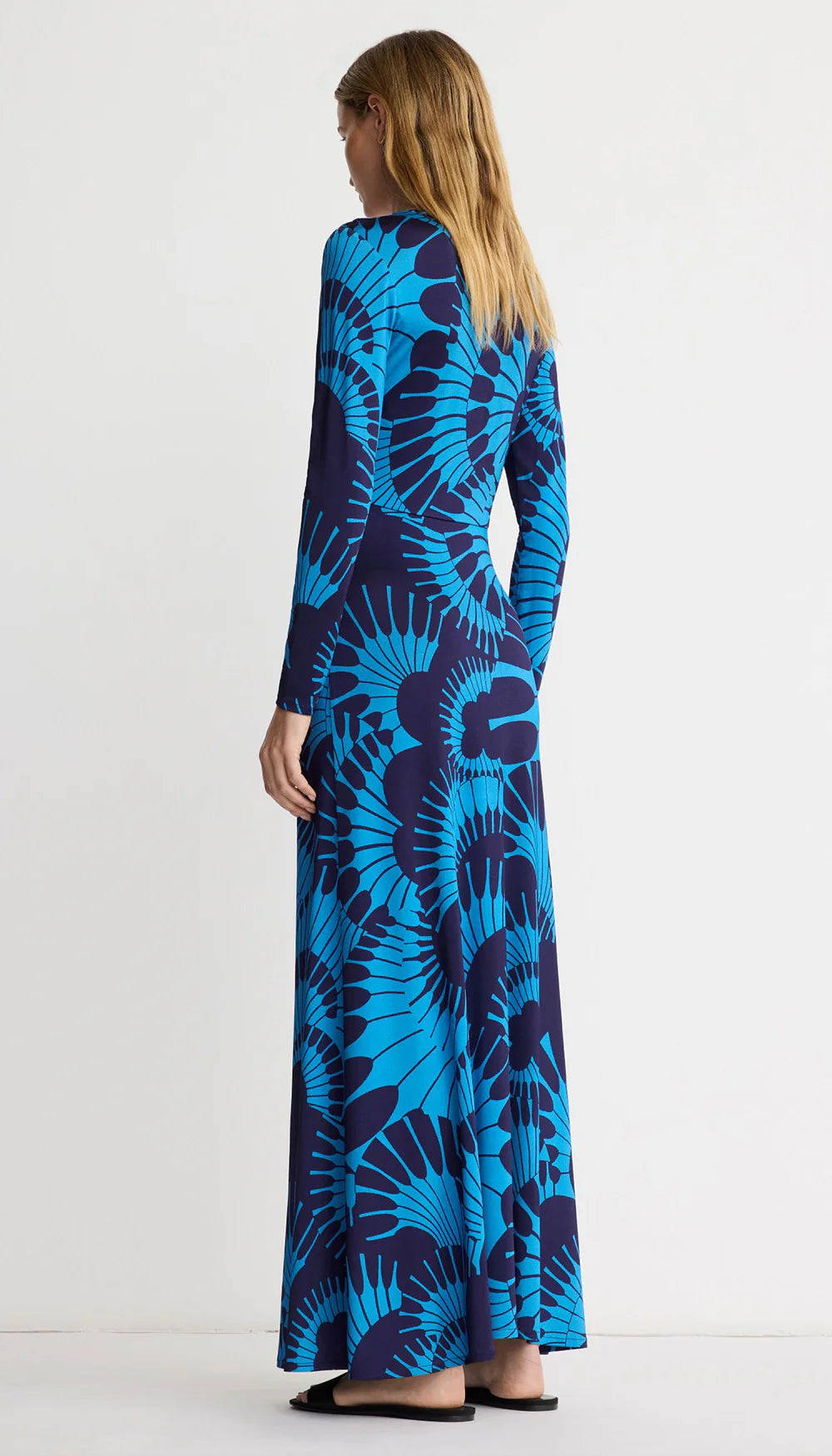 Smythe - Waist Knot Dress in Navy Graphic