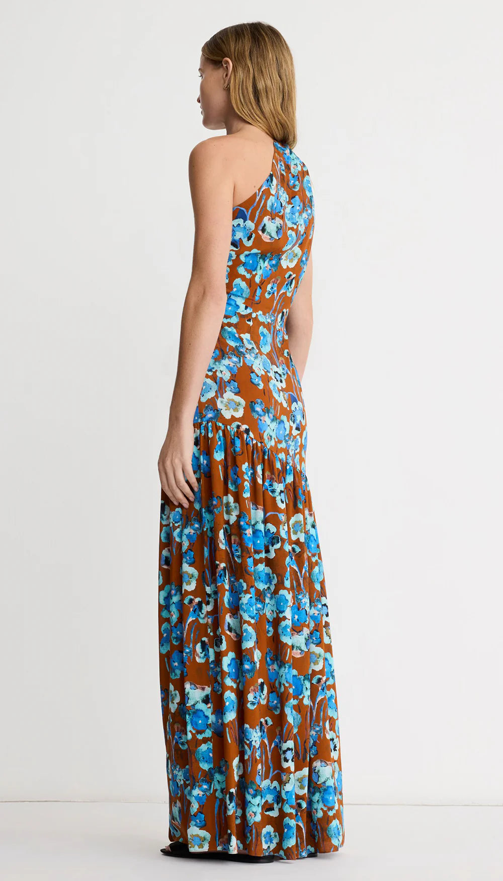 Smythe - Single Shoulder Maxi Dress in Desert Floral
