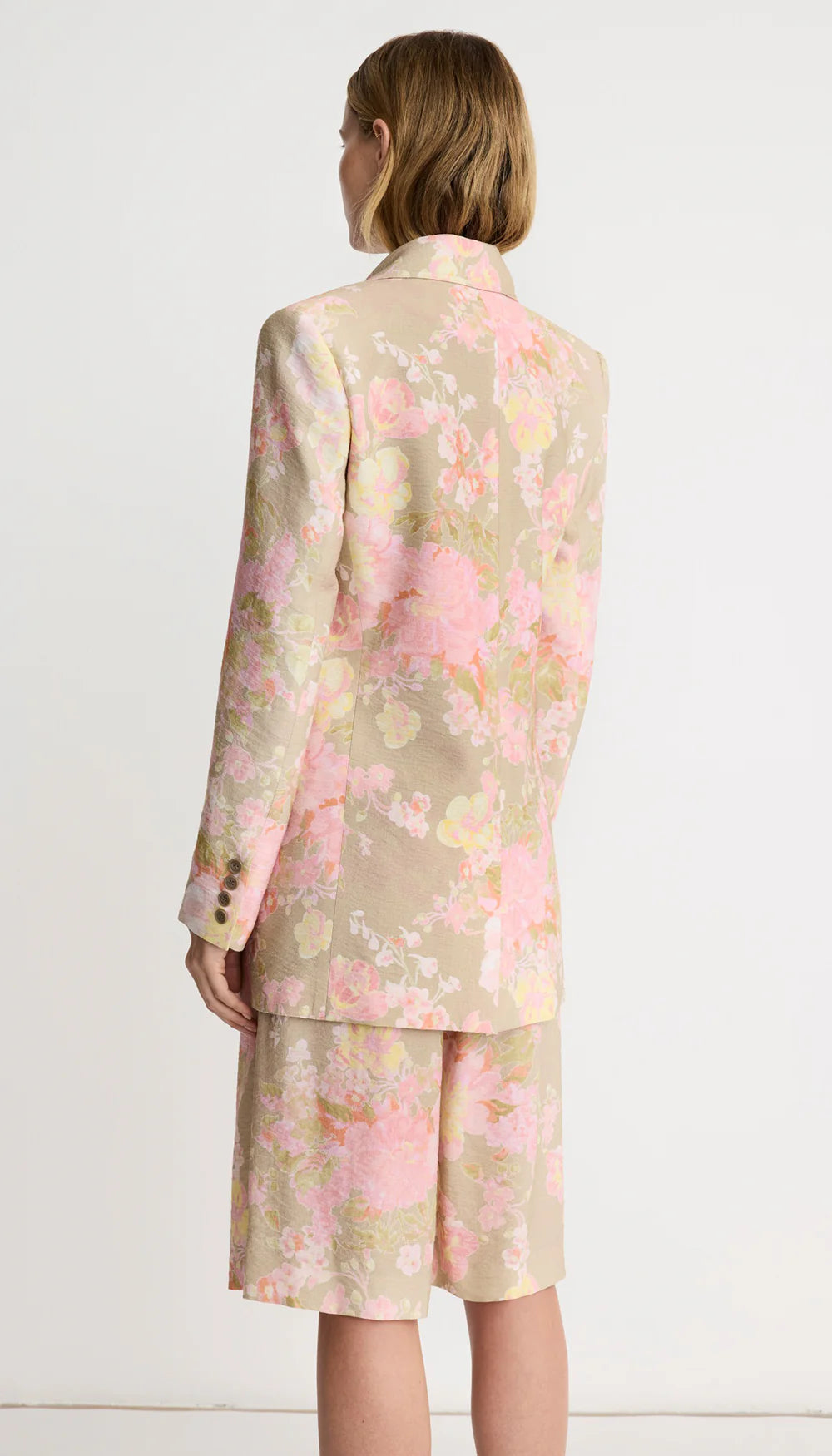 Smythe - Notched Lapel Blazer in Vintage Peony