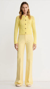 Smythe - Crochet Cardigan in Yellow