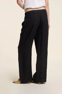 Velvet - Stephanie - Woven Linen Pant in Black