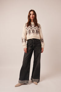 LINE Knitwear - Sutton Sweater in Gardenia