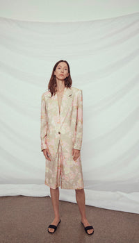 Smythe - Notched Lapel Blazer in Vintage Peony