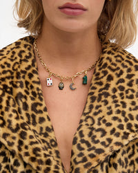 Clare V. - Crescent Charm in Sapphire/Clear