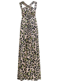 Essentiel Antwerp - Jaycee Halterneck Dress in Pink Pastel Leopard