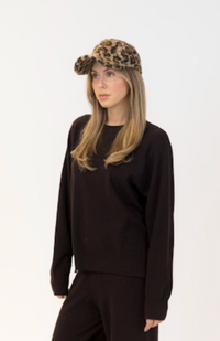 Lyla & Luxe - Leopard Hat in Camel