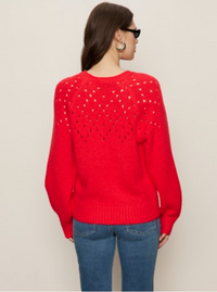 Sanctuary - Femme Openwork Sweater in Tulip