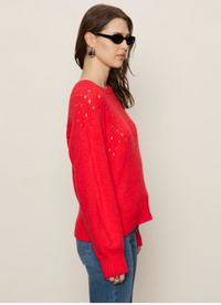 Sanctuary - Femme Openwork Sweater in Tulip