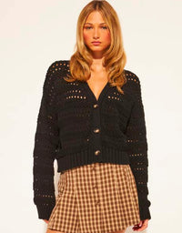 John + Jenn - Emanuel Cardigan in Caviar