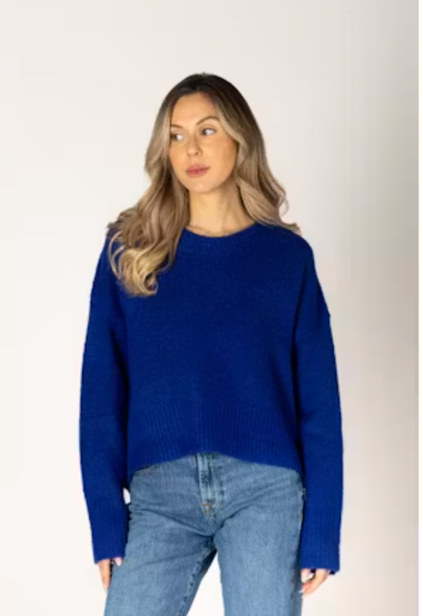 Lyla & Luxe - Timmy - Must Have Crew Sweater in Cobalt