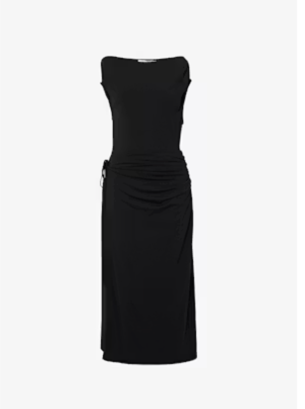 Meilleur Moment - Pleated Knit Dress in Black