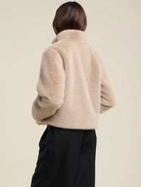 Velvet - Sheena Lux Fur Jacket in Beige