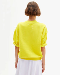 Clare V. - Short Sleeve Oversized Sweatshirt in Citron