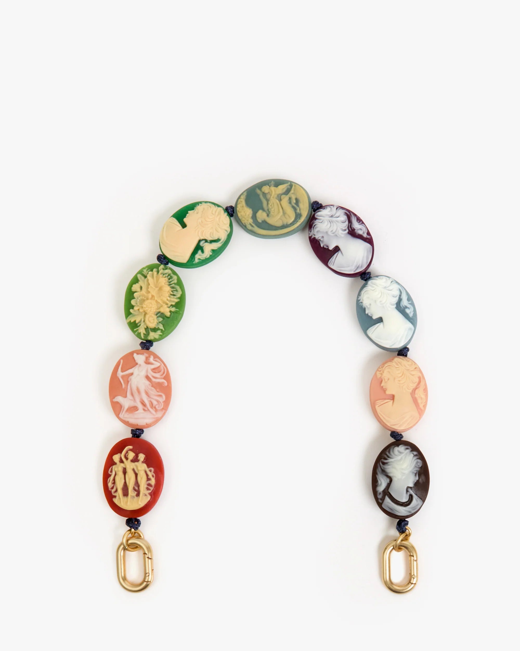 Clare V. - Shortie Strap in Multi Colour Cameo