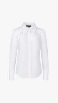 Smythe - Box Pleat Shirt in Optic White