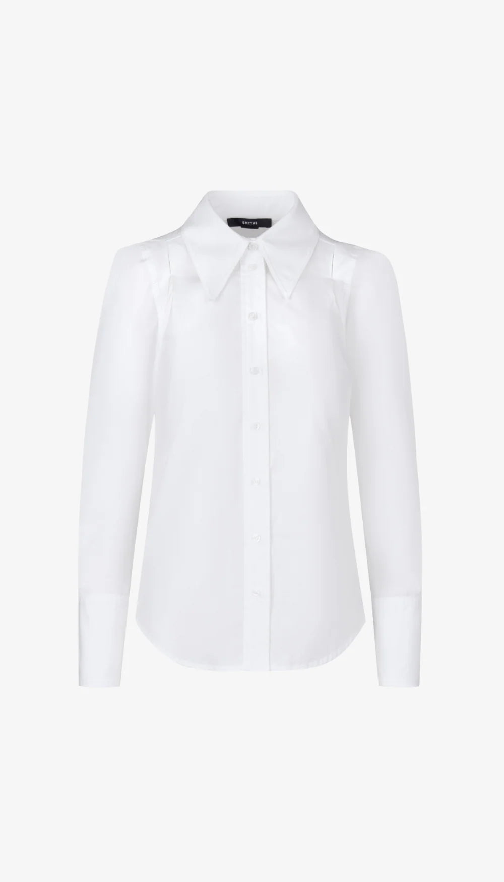 Smythe - Box Pleat Shirt in Optic White