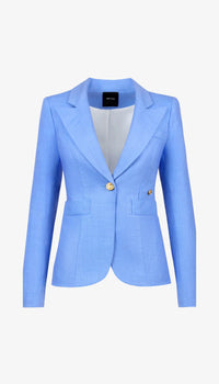 Smythe - Linen Classic Duchess Blazer in Periwinkle Linen