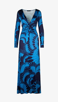 Smythe - Waist Knot Dress in Navy Graphic