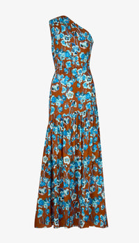 Smythe - Single Shoulder Maxi Dress in Desert Floral
