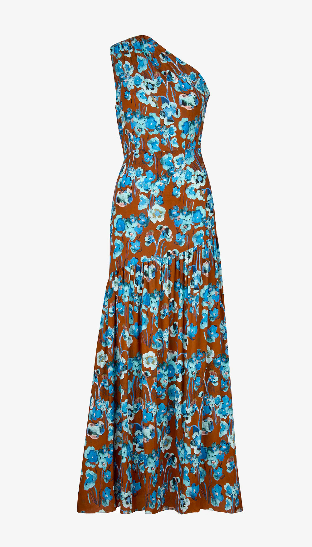 Smythe - Single Shoulder Maxi Dress in Desert Floral