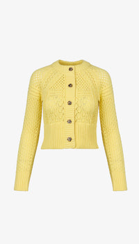 Smythe - Crochet Cardigan in Yellow