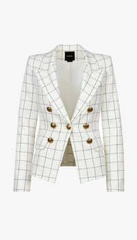 Smythe - Mini Not A DB Blazer in Ecru Windowpane