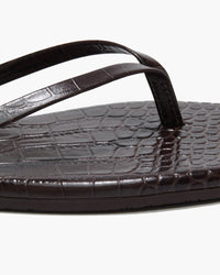 TKEES - Square Toe Lily Croc in Carob