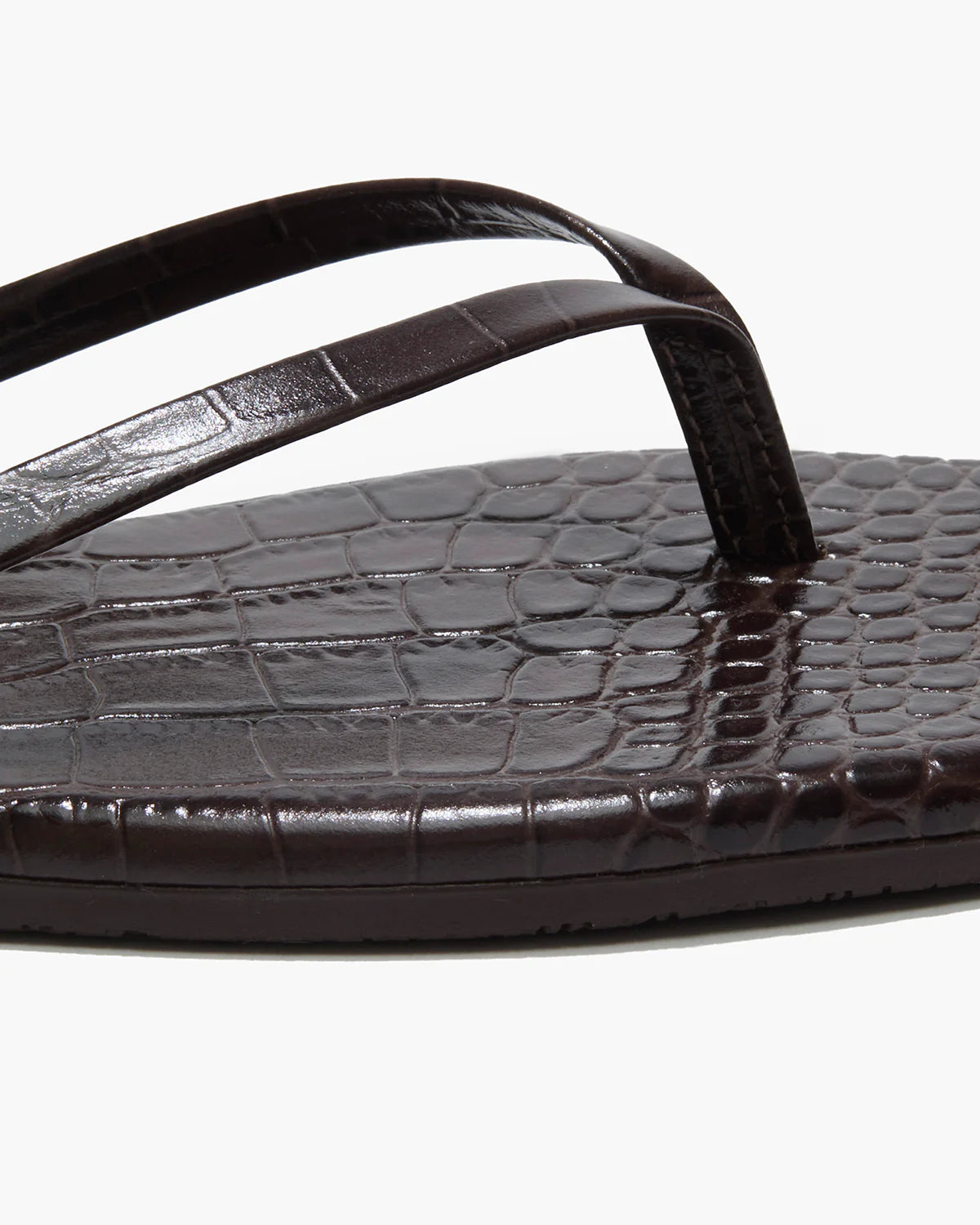 TKEES - Square Toe Lily Croc in Carob