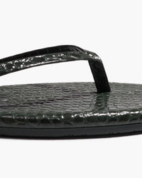 TKEES - Square Toe Lily Croc in Emerald