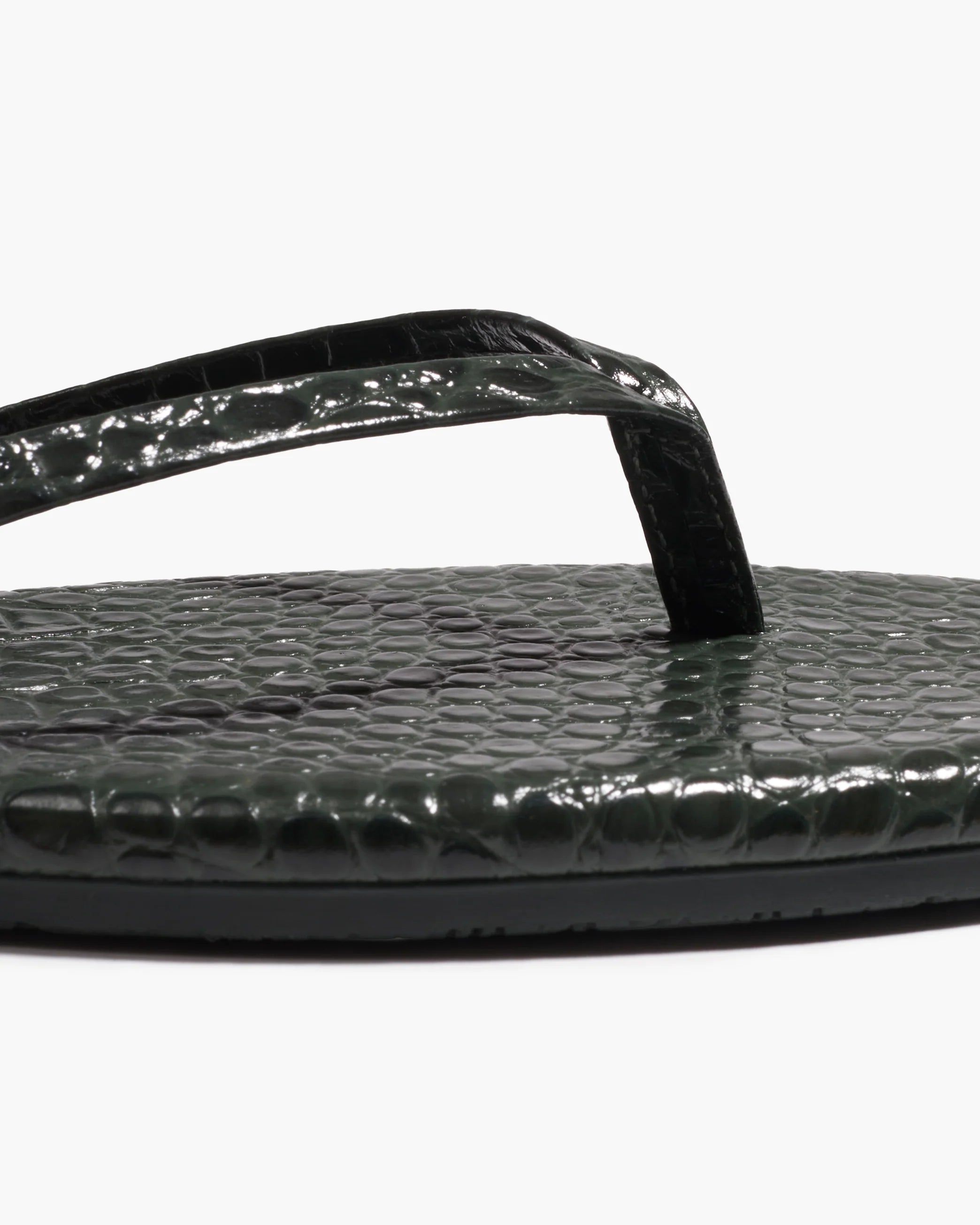 TKEES - Square Toe Lily Croc in Emerald