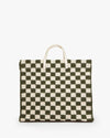 Clare V. - Summer Simple Tote - Olive/Cream Crochet Checker