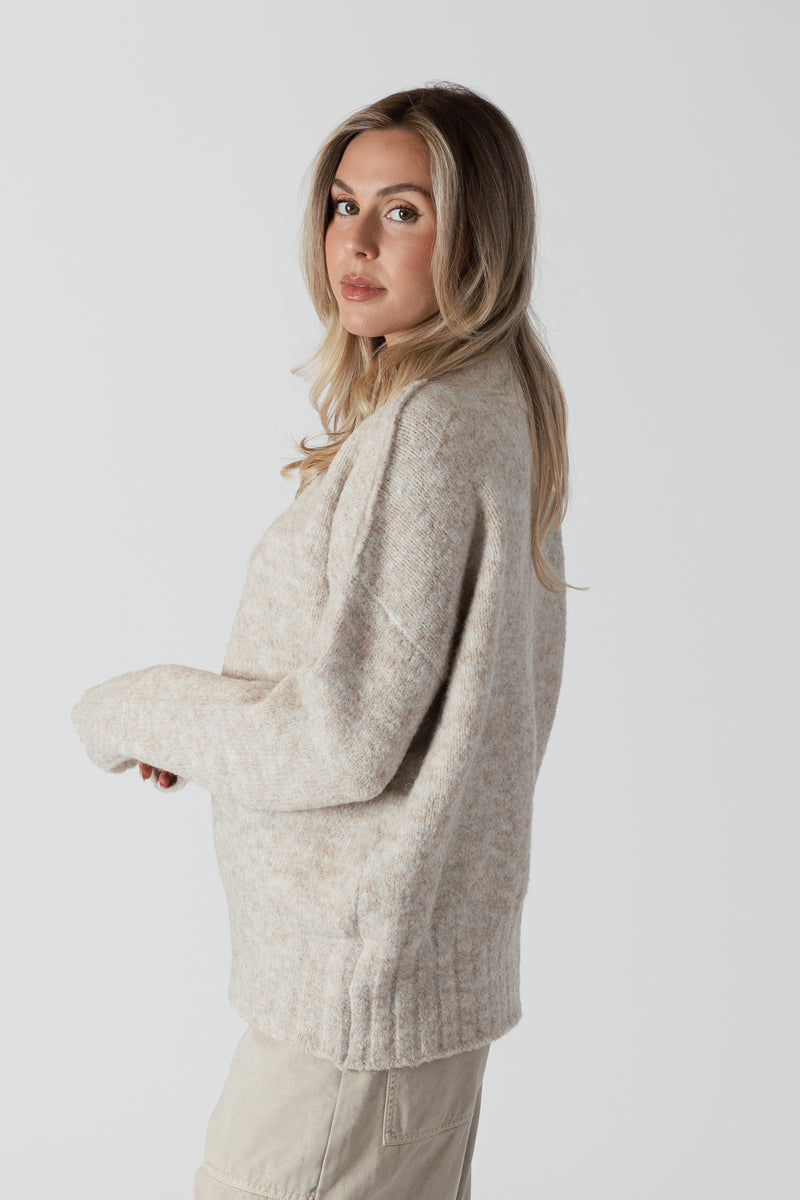 Lyla & Luxe - Tanya - Crewneck Sweater in Oat Mix