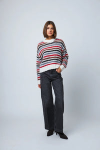 LINE Knitwear - Theodora - Tundra Stripe