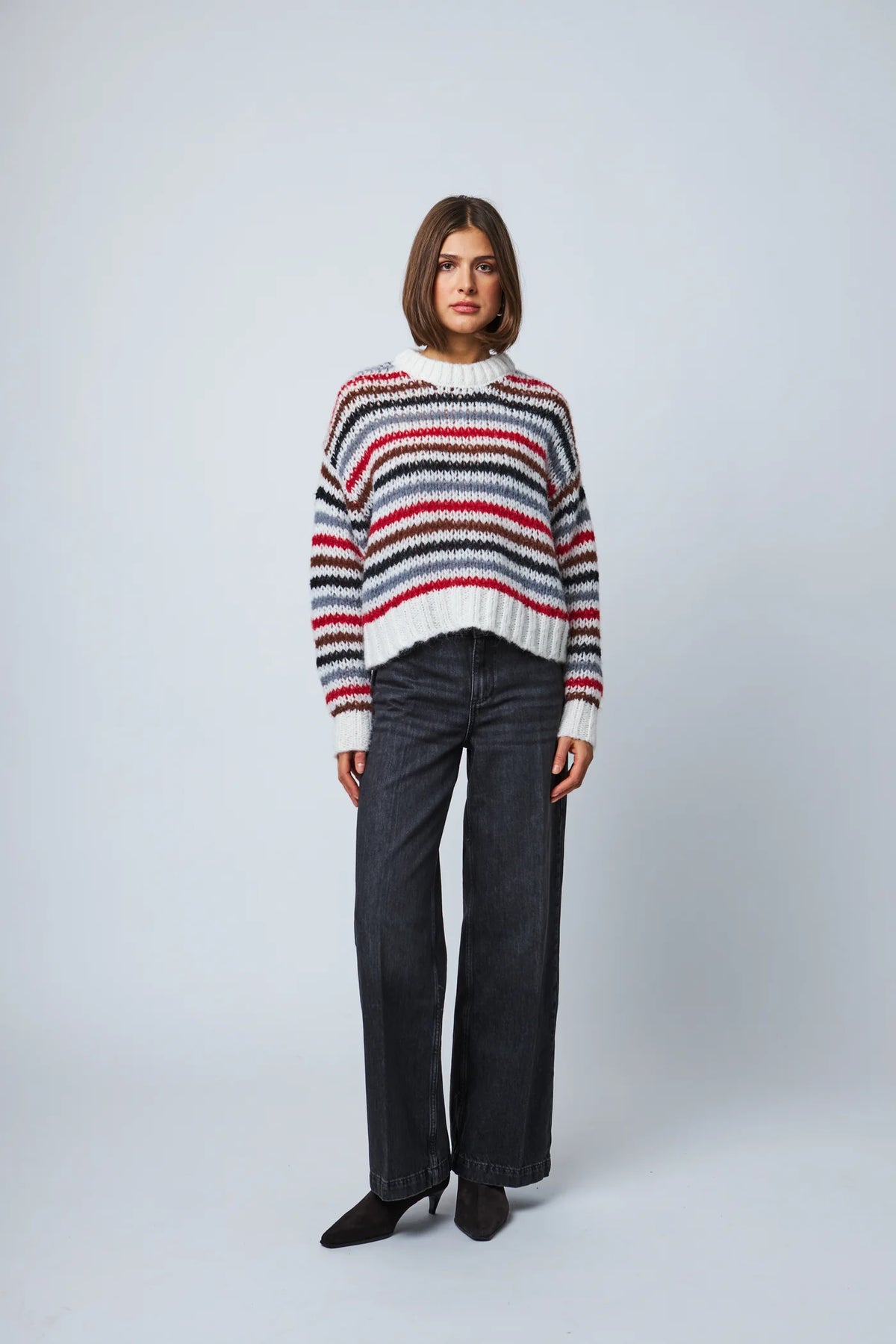 LINE Knitwear - Theodora - Tundra Stripe
