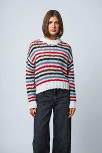 LINE Knitwear - Theodora - Tundra Stripe