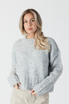 Lyla & Luxe - Timmy - Short Crewneck Sweater in Grey Marl